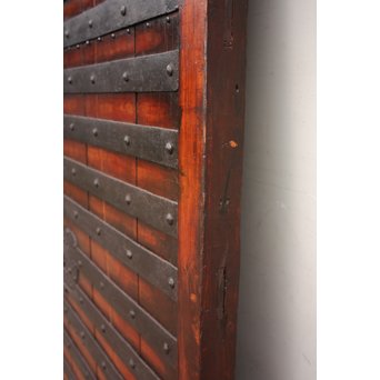 総欅ハート型と横桟金具蔵戸　W155 