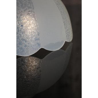 腐食ガラスの輪花型電笠/照明　A1502 