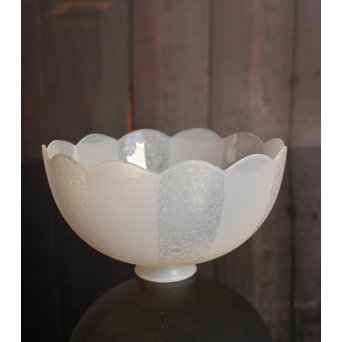 腐食ガラスの輪花型電笠/照明　A1502 