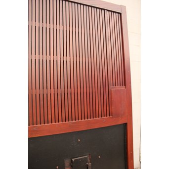 大型総欅重量級格子蔵戸　W462 