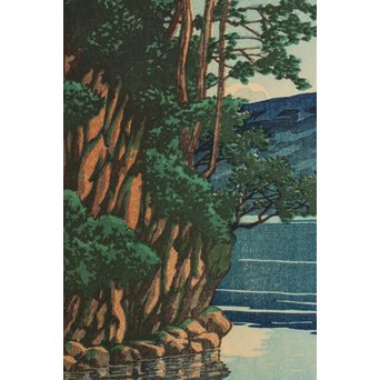 川瀬巴水 版画十和田湖 美術社版/るみ版　S2741 