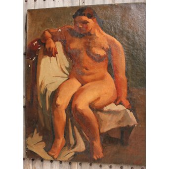 油絵　裸婦画　S2759 