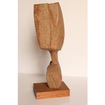 植木茂　抽象彫刻家　木彫像　S2766 