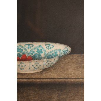 横井巴　銅版画/メゾチント　鉢/bowl　S2792 