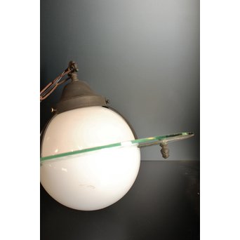 土星型切子電笠/シャンデリア　A1732 