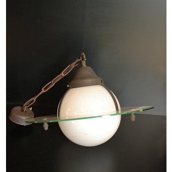 土星型切子電笠/シャンデリア　A1732 