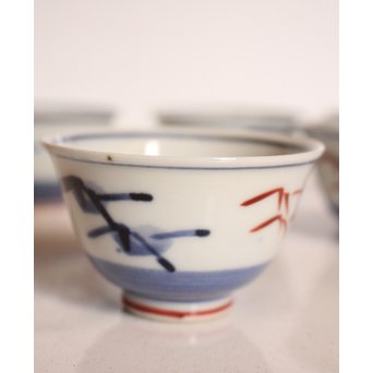 富本憲吉 色絵煎茶碗六客　K565-2 