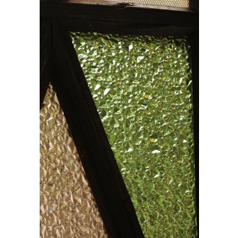 ダイア緑色ガラス欄間 2枚1組　R2205 