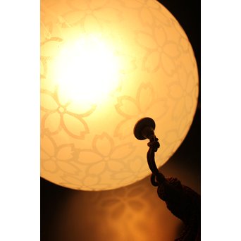 桜紋球体オパール照明　A1793 