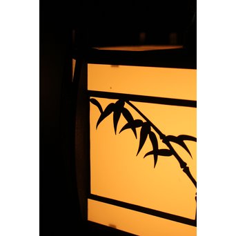 竹模様 多角銅照明　A1828 