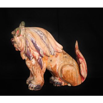 木彫時代阿吽狛犬　X054 