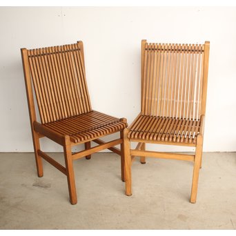 飛騨木工 格子椅子 2客セット　T413