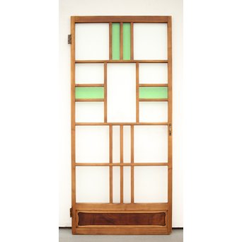 緑色ガラスのドア　GD1272 