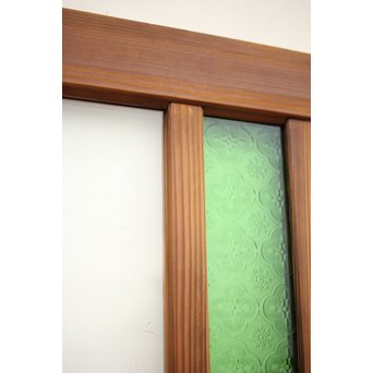 緑色ガラスのドア　GD1272 