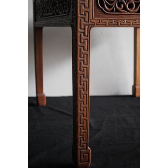 唐物写 彫刻テーブル 机　X226 