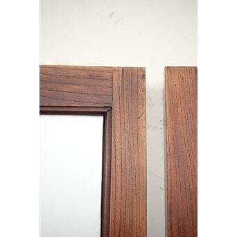 市松襖 欅黒柿肥松 意匠建具 4枚1組　B994Y 框は欅だと思います　堅木なのによく状態良く保っています