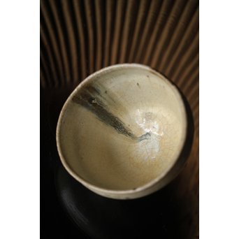 斑唐津 朝鮮唐津系茶碗 藁灰釉　P255 