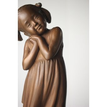 加藤豊 ブロンズ 少女像 銅像　M274 