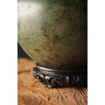 田中一秋×岡崎雪聲 合作 青銅鍑式花瓶　M295 