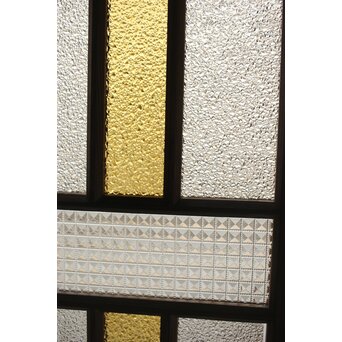 多種ガラス 細分割 黄色ガラス欄間 2枚1組　R0202Y 