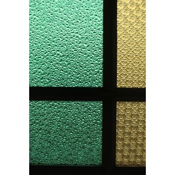 多種ガラス 細分割 緑黄色ガラス建具 4枚1組　GD0106Y 