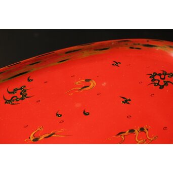 朝鮮美術 楽浪漆器香盆　Q318 