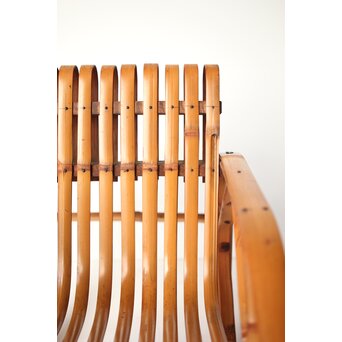 シバヤマ産業 バンブーロッキングキッズチェアー 竹椅子　U317 