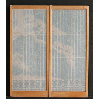 鷹松 ガラス書院欄間 5枚1組　R0316 雲龍のデザインの紙です