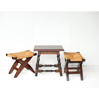 松本民芸家具 B型スツールテーブル サイドテーブル　T462 ラッシチェアーと合わせても