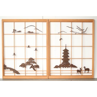 奈良風景 五重塔と鹿 書院 2枚1組　R0364 表