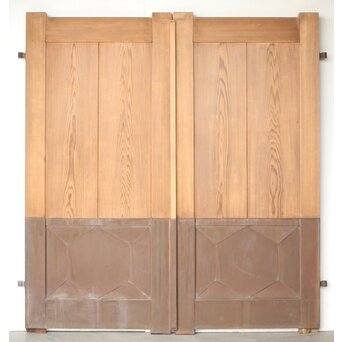 銅張門扉一対　W0154 表