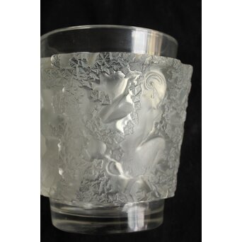 LALIQUE ルネ ラリック BACCHUS ガラス花瓶 一対　Y053 