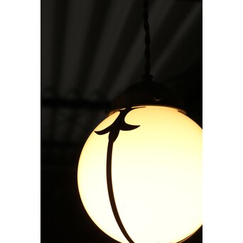 銅飾 球体電笠照明　A491 