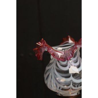 金魚鉢型かきあげホヤ瑠璃ランプ　A1077 