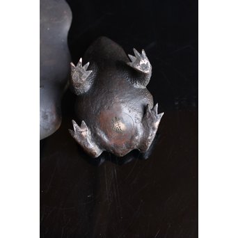 蛙の銅花器　S1533 