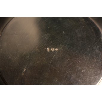 片切彫純銀茶托/コースター　5枚1組　K100 