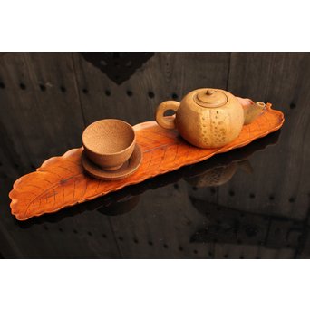黄楊の煎茶盆/葉盆　K118 
