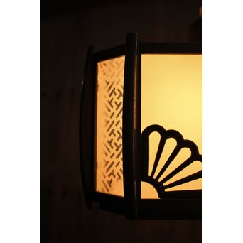 菊化粧の八角型銅縁照明　A1501 