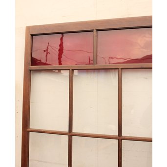 赤色ガラスとクリアガラスの戸　2枚1組　GD900 