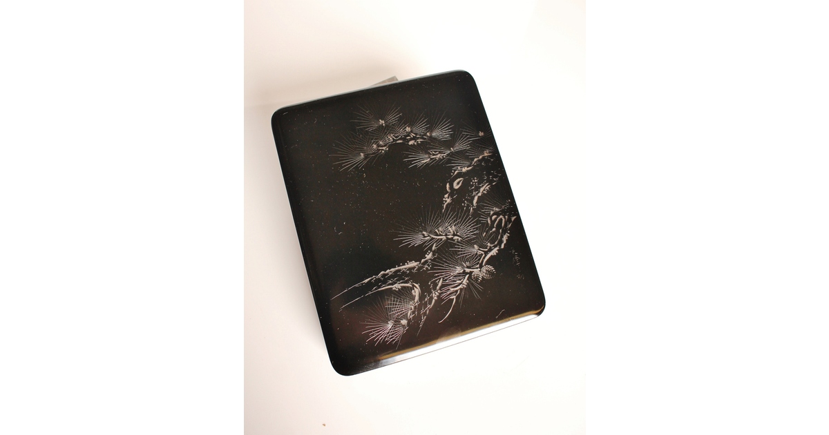 人間国宝 前大峰 彫漆硯箱 S2710｜骨董店 のびる 古美術 骨董 和風建具