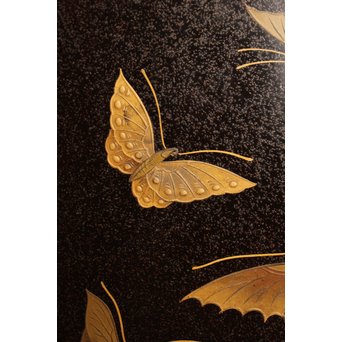 菖蒲蒔絵　硯箱と文箱のセット　S2711 