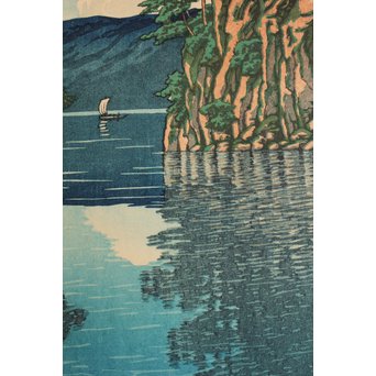 川瀬巴水 版画十和田湖 美術社版/るみ版　S2741 