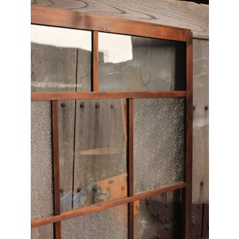 腰板ケヤキの市松ガラス戸　GD924 