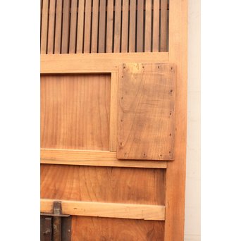 総欅一枚板の格子蔵戸　W483 