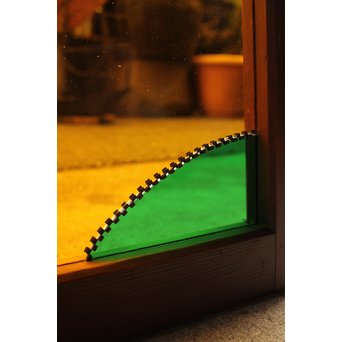 アップリケ/パッチワークガラス嵌め込み窓　GD992 