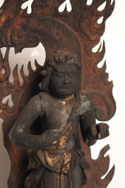 気に入って購入 【琴》送料無料 KE830 木彫不動明王像 時代 仏教美術 