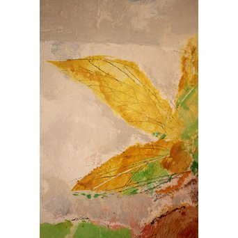 島村達彦　油絵8号「マロニエの葉」　S2875 