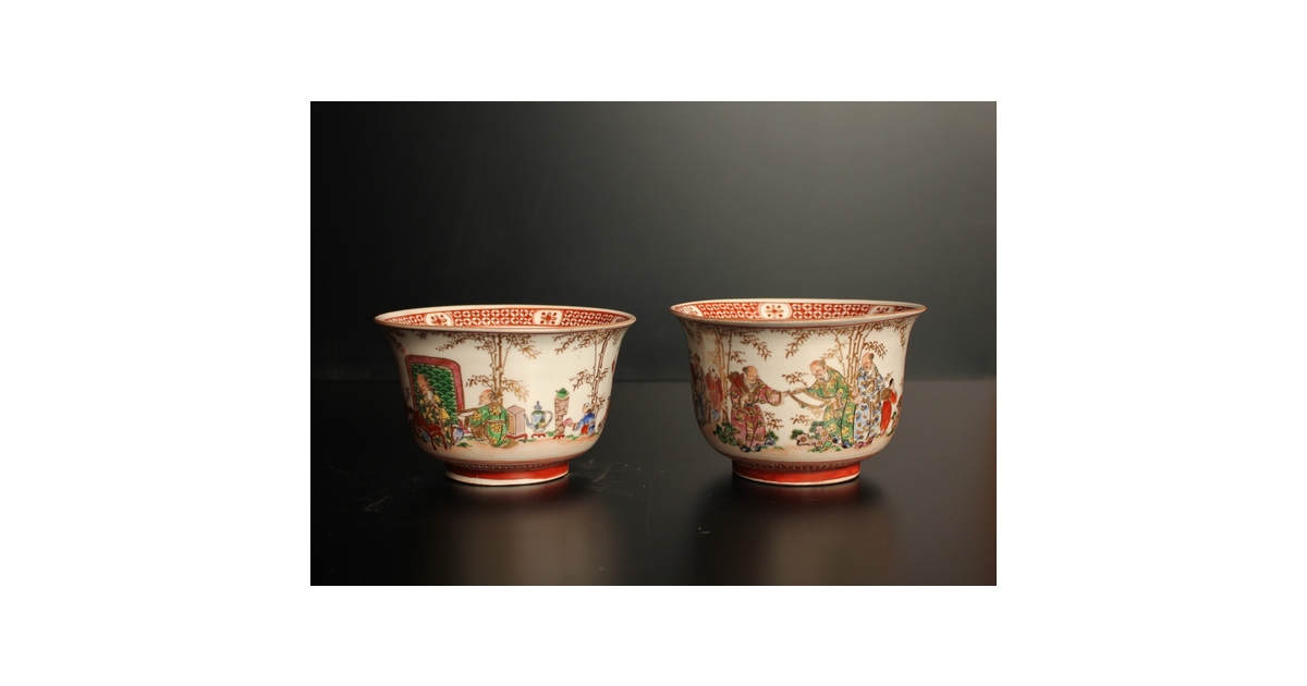 橋田与三郎 明治九谷 盃洗 S2927｜骨董店 のびる 古美術 骨董 和風建具