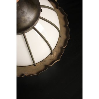輪花装飾装飾 銅縁電笠/照明　A1770Y 