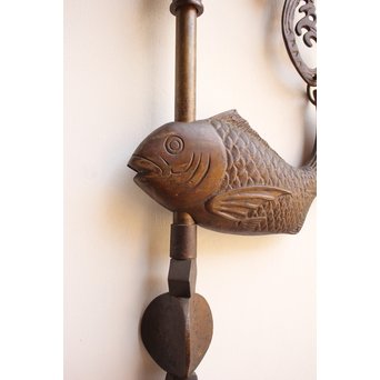 真鍮魚自在鉤　H495 